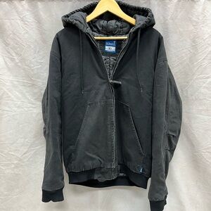 Men's Black Hooded Bomber Jacket